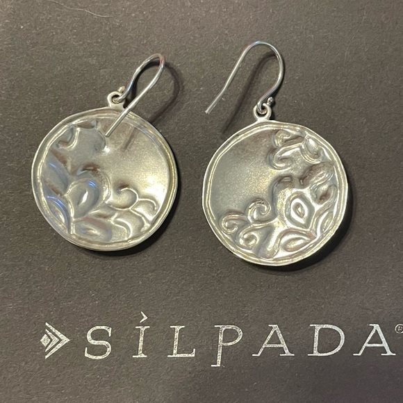Silpada Rare ‘TIDAL WAVE’ Textured Sterling Silver Earrings W2987 - Picture 10 of 14